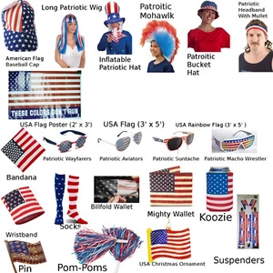Patriotic American Flag Products (Choose Your Product) July 4 USA Stars Stripes - Picture 1 of 51