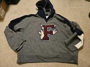Puma Fenty Rihanna Varsity Letter F 13 Sweater Pullover Grey Purple Hoodie Large - Picture 1 of 12