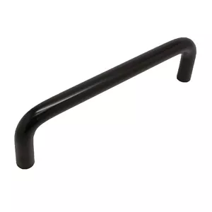 LOT 25 BERENSON Steel 96mm Wire Pull Flat Black Cabinet Handle 6127-2055-P - Picture 1 of 3