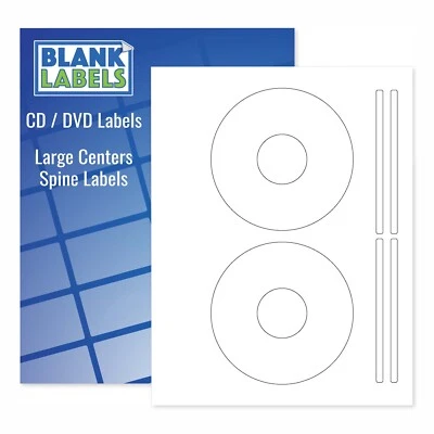 CD / DVD Labels Fits Size 5931 Laser Ink Jet Blank White Matte Sheets - Image 1 of 4