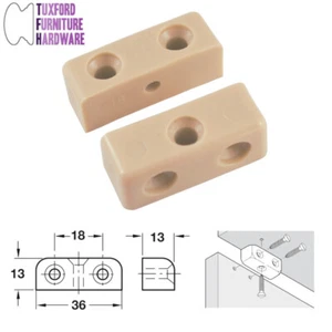 BEIGE (MAGNOLIE) BESCHEIDENER BLOCK SCHRANK- & REGALBEFESTIGUNG Möbelgelenkverbinder - Bild 1 von 1