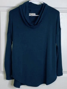 Camisa Lou & Grey Top Para Mujer Verde Azulado Cuello Capucha Cómoda LS Talla XS Suave Acogedora - Imagen 1 de 3