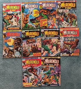 Werewolf by Night Comic Lot #4 #5 #11 1970s Marvel Comics Bronze Age 1973 Horror - Picture 1 of 4