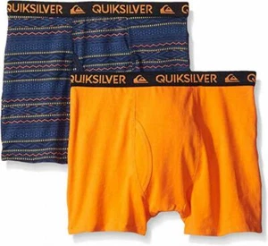 Quiksilver Boys Orange & Blue Print 2pk Boxer Briefs Size 4/5 6/7 $18 - Picture 1 of 1