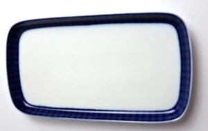 Melitta Kuchenplatte Servierplatte Punkte Blau Porzellan Form Hamburg Vintage - Bild 1 von 9