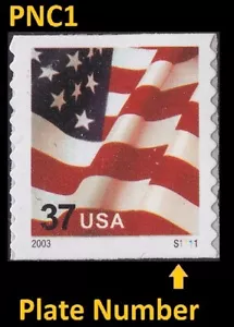 US 3632A Flag 37c PNC1 SSP S1111 MNH 2003 - Picture 1 of 1