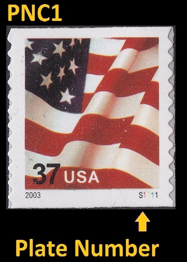 US 3632A Flag 37c PNC1 SSP S1111 MNH 2003 - Image 1 of 1