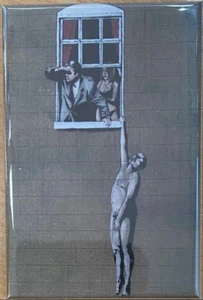 Banksy Bien Accroché Amant Réfrigérateur Aimant (Se ) - Imagen 1 de 1