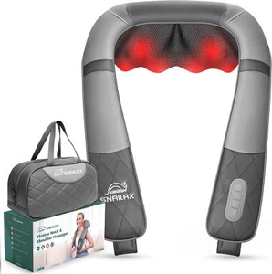 Masajeador de Cuello Snailax Shiatsu con Calor, Amasado Profundo 4D, Convenientemente En Caja - Imagen 1 de 8