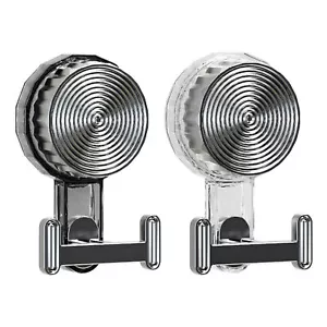 2PCS Heavy Duty Suction Cup Hook Removable Shower Hooks Suction Wall Hanger - Picture 1 of 14