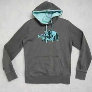 The North Face Sweatshirt Hoodie Women's Size S Gray Long Sleeve Cotton Stretch - Picture 1 of 11