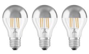 Osram 7W GLS A60 Classic Parathom Screw Base E27 2700k Filament Mirror 50W 3x - Picture 1 of 6