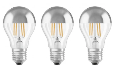 Osram 7W GLS A60 Classic Parathom Screw Base E27 2700k Filament Mirror 50W 3x - Image 1 of 4