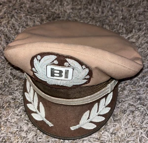 Braniff International Airways Pilotenmütze hellbraun khaki braun Airline Cap - Bild 1 von 8