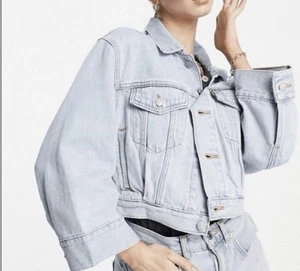 Chaqueta de camionero recortada holgada talla grande Levi’s Silvertab para mujer chaqueta de lavado nueva - Imagen 1 de 11