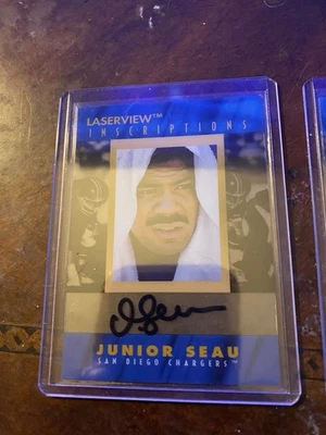 Pinnacle Laser View Inscriptions 1996/3000 Junior Seau automático patio ¡con un boomer!! Foto 1 de 4