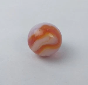Vintage Glass Marble Red UV Orange White Swirl 16mm Ravenswood Akro Alley? - Picture 1 of 9