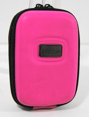 Estuche sólido rosa marca digital vintage bolsa para cámara con bolsillo para accesorios/bucle para cinturón Foto 1 de 4