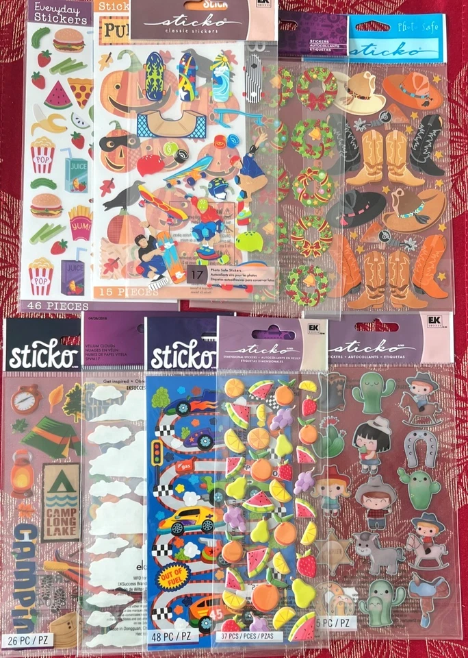 #886 - LOT OF 10 STICKO STICKERS - SOME RARE - Image 1 of 1