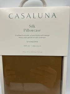 Federa per cuscino Casaluna standard in seta massello marrone caldo - Foto 1 di 5