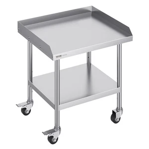 VEVOR Stainless Steel Work Table 24"x28" Commercial Food Prep Table W/ 4 Casters - Picture 1 of 12