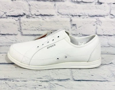 New Crocs Women's 8 Alaine Nurses Shoes Sneakers  Slip Resistant Slip On White - Image 1 of 4