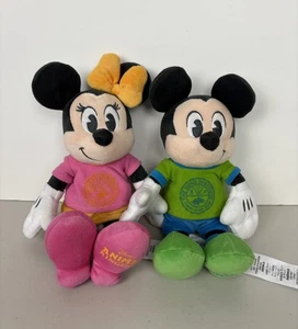Disney Animal Kingdom Dinoland 11” Mickey & Minnie Mouse Dino Institute Plush - Picture 1 of 11