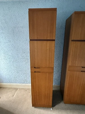 Mid-Century Teak Uniflex Wardrobe Free Standing Single - Image 1 of 3