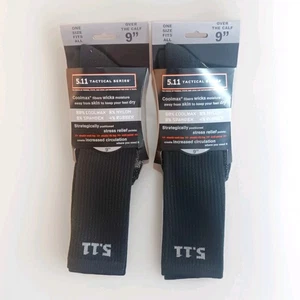 5.11 TACTICAL Level I Socks 9″ Over the Calf OSFA 2-PAIR Increased Circulation - Picture 1 of 3