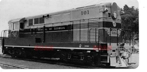 25DD025 1949 CENTRAL OF GEORGIA RAILWAY CO LOCO #101 BUILDER CARD - Picture 1 of 2