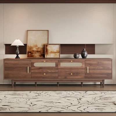 Soporte de TV de 76" con cajones para sala de estar/dormitorio, entretenimiento moderno y elegante Foto 1 de 4