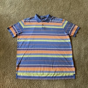 Polo Ralph Lauren Hemd Herren XL Pima Baumwolle Gestreift Mehrfarbig Pastell - Bild 1 von 5