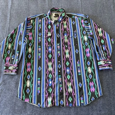 Vintage Panhandle Slim Shirt Mens XXL Aztec Navajo Southwestern Cowboy Rodeo - Image 1 of 4