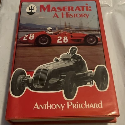 Maserati: a History, Anthony Pritchard. 1976 1st Edition. Illustrated Good Con - Image 1 of 4