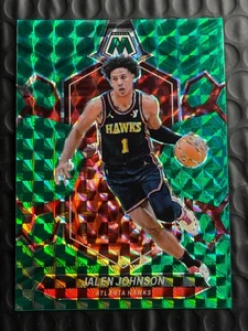 2023-24 Panini Mosaic - Jalen Johnson #9 Green Mosaic Prizm Atlanta Hawks - Foto 1 di 2