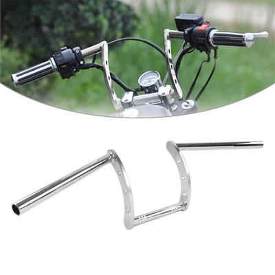 7/8" Motorcycle Handlebars Z Bar Drag Bars For Harley Chopper Bobber Chrome - Image 1 of 4