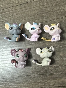 Littlest Pet Shop Lot Of 5 Mouse Rat 116 464 1203 1370 1586 - Picture 1 of 3