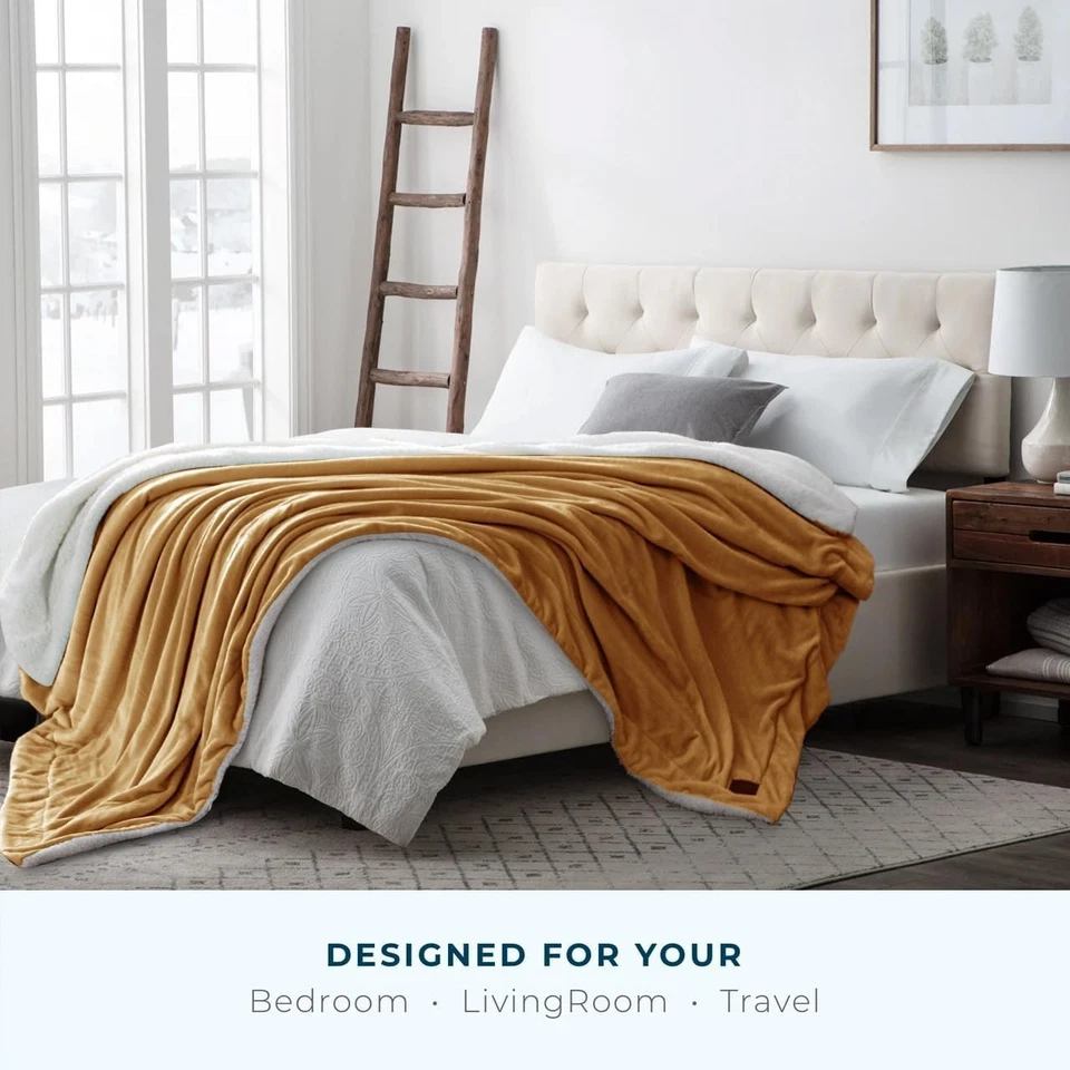 Soft Plush Sherpa Fleece Blanket Warm Cozy Throw for Bed Sofa Couch All Season - Image 1 of 1