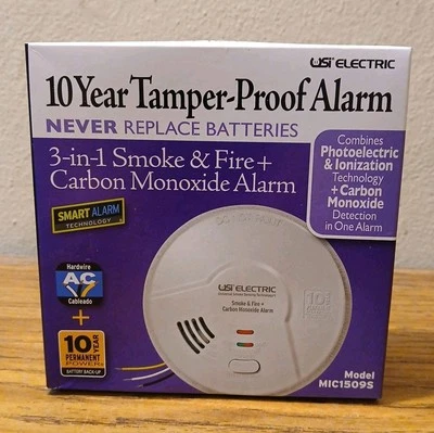 USI Electric 10 Year Tamper-Proof Alarm MIC1509S ***FREE SHIPPING***