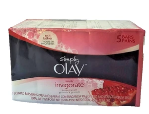 Simply Olay invigorate Pomegranate 5 Scented Bars Each 3.1 oz /90g - Picture 1 of 2