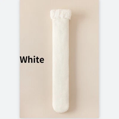 1 Pair Women Sherpa Fleece Lining Socks Thick Thermal Cosy Fluffy Anti-slip - Image 1 of 4