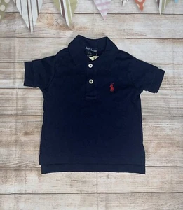 CAMISA POLO RALPH LAUREN TALLA 6-12M AZUL MARINO NIÑOS MANGA CORTA - Imagen 1 de 3