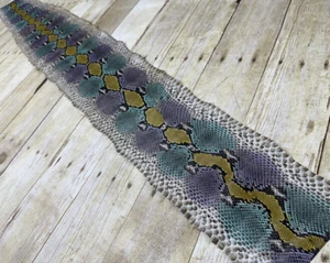 Multicolor Genuine Python Snakeskin Leather real hide snake skin Rattle Jumbo 30 - Picture 1 of 4