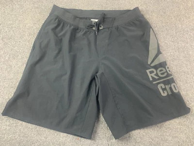 Reebok Speed Wick Cross Fit Mens Elastic Waist Drawstring 10"Shorts Size L Black - Image 1 of 4