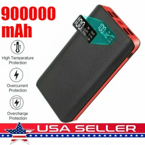 900000mAh External Portable Power Bank Backup Battery Charger for Cell Phone - Picture 1 of 14