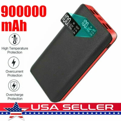 Banco de alimentación portátil externo 900000 mAh cargador de batería de respaldo para teléfono celular Foto 1 de 4