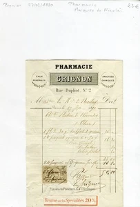 Paris Premier 2 Rue Duphot - Pharmacie Grignon - Marquise de Nicholaï 1890 - Bild 1 von 1