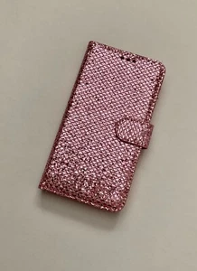 Kartenfach Flip Wallet Case Bling Glitzer Leder Cover für Apple iPhone XR - Bild 1 von 13