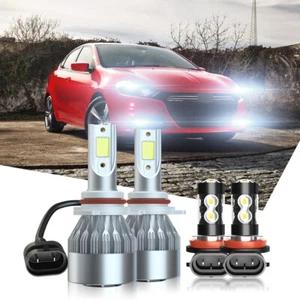 Combo de faros LED bombillas antiniebla para Dodge Dart SXT 2013-2015 sedán de 4 puertas - Imagen 1 de 21