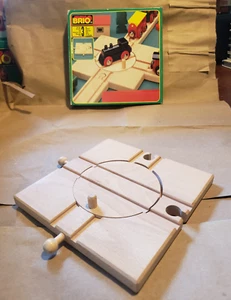 BRIO 33360 Vintage 90er Holzeisenbahn 4-gleisige eckige Drehscheibe mit Originalkarton - Bild 1 von 12